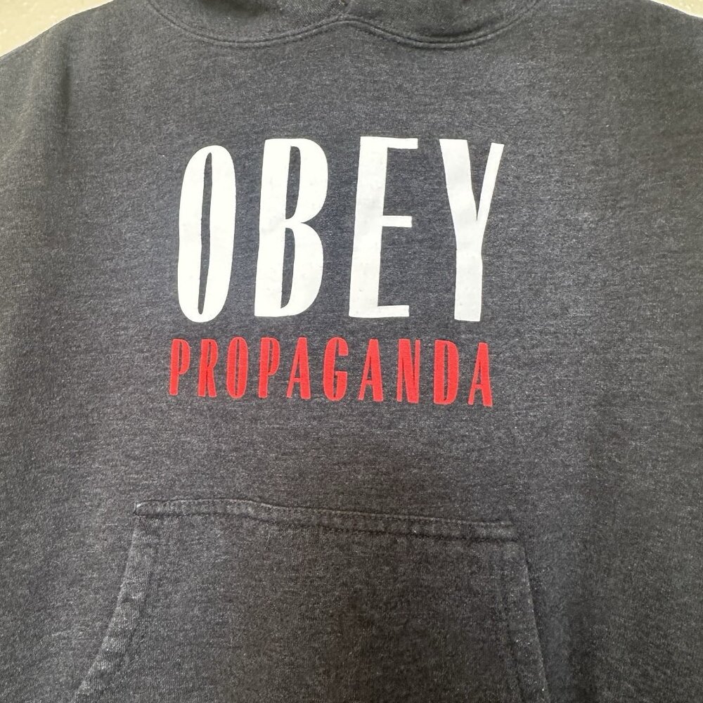 Obey Propaganda Hoodie No 89 sweatshirt black red size small mens womens‎ casual - Picture 2 of 6